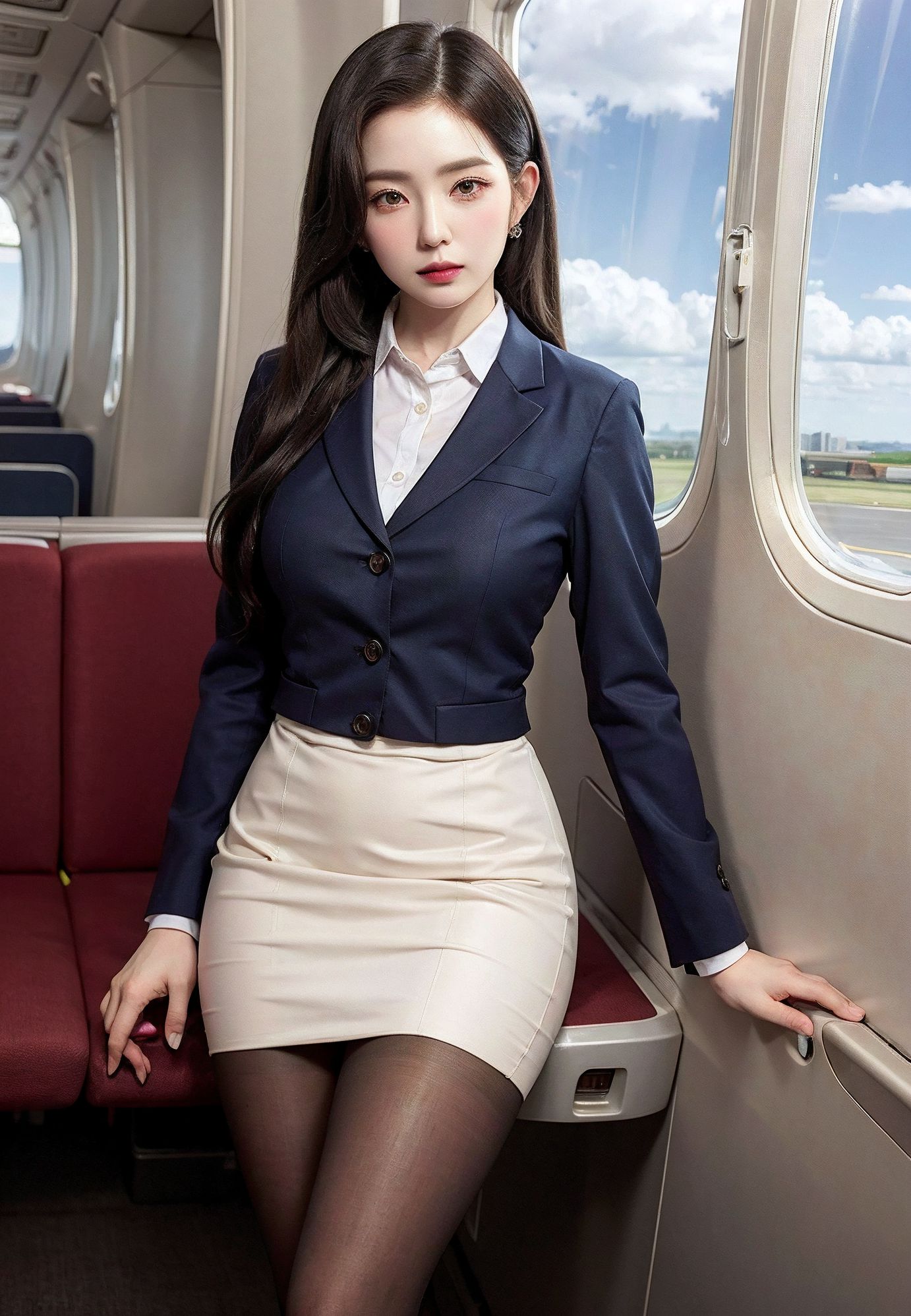 韩国空姐美女西西人体艺术写真图片 - 女人吧