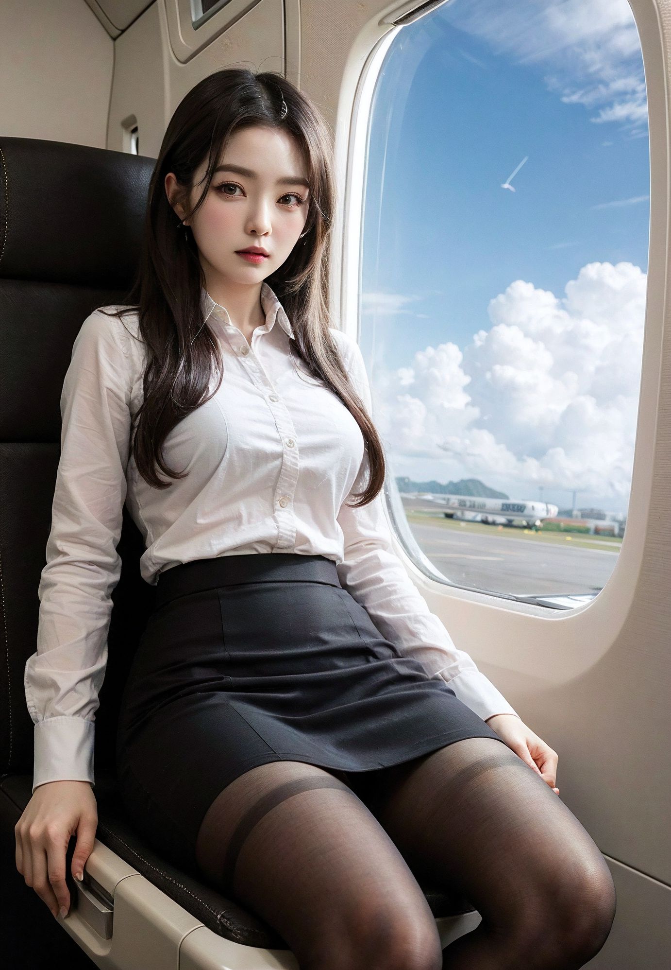 韩国美丽空姐制服诱惑-私人飞机网